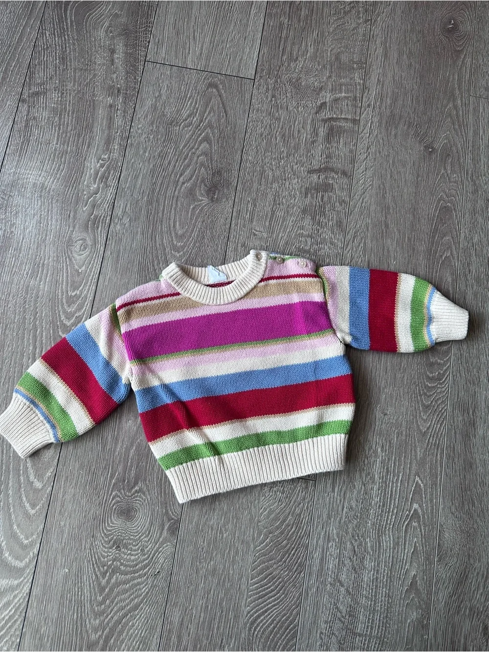 baby GAP Crewneck knit cotton Striped Sweater 6-12 months